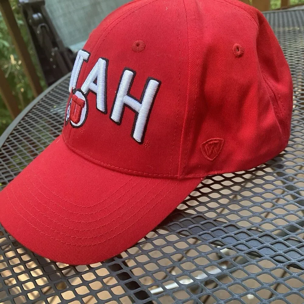Utah Utes NCAA Top Of The World TOW Adjustable SnapBack Hat Red Baseball Cap